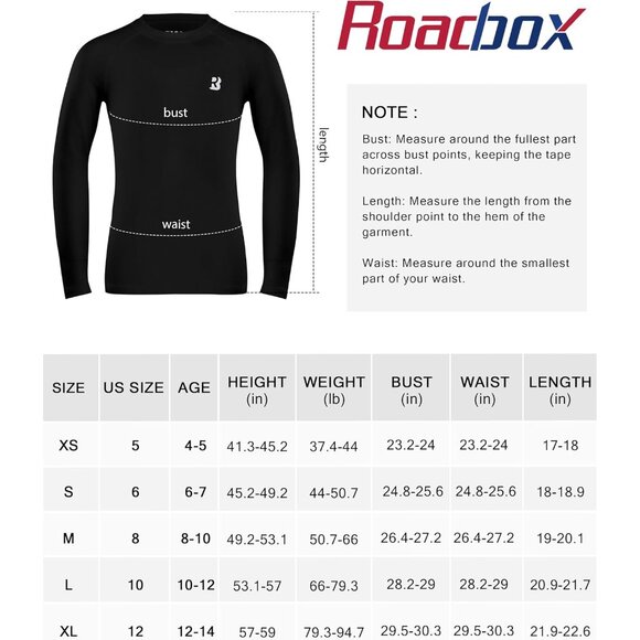 ⚡Boys Compression Shirt Youth Long Sleeve Quick Dry Athletic Base Layer Sports - Picture 8 of 8